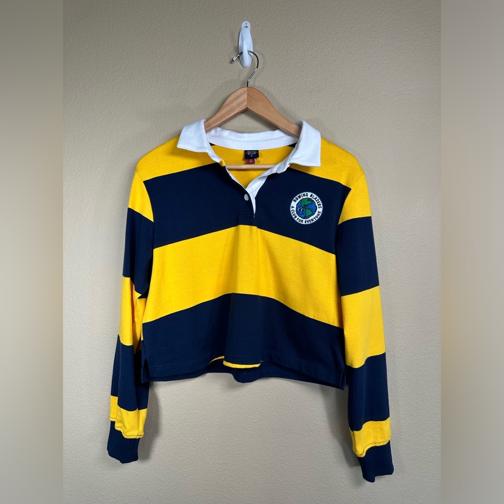 NWOT Rowing Blazer Cropped Rugby Polo Shirt